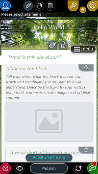 మీ ఫోన్‌లో పూర్తిగా ఫీచర్ చేయబడిన వెబ్‌సైట్ బిల్డర్