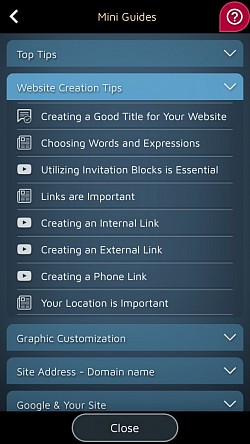 మీకు ఏదైనా ప్రశ్న ఉంటే, దిగువ ఎడమ మూలలో ఉన్న ఎరుపు చిహ్నాన్ని ఎంచుకోండి.