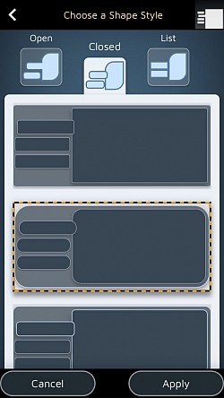 ట్యాబ్&zwnj;ల ఆకారాల కోసం మీకు 15 విభిన్న థీమ్&zwnj;లు ఉన్నాయి.