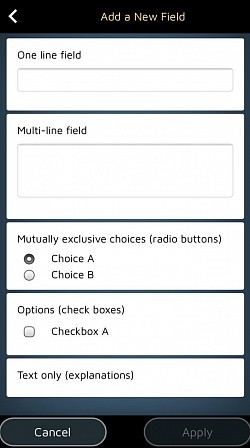 మీ క్లయింట్&zwnj;లకు ఎంపికలను ప్రతిపాదించడానికి మీ ఫారమ్&zwnj;ల ఫీల్డ్&zwnj;లను జోడించండి మరియు సవరించండి.